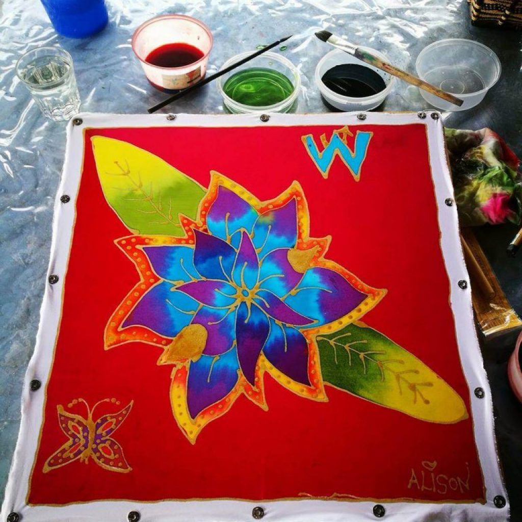 Colorful Collaboration: Team Batik Painting Experience