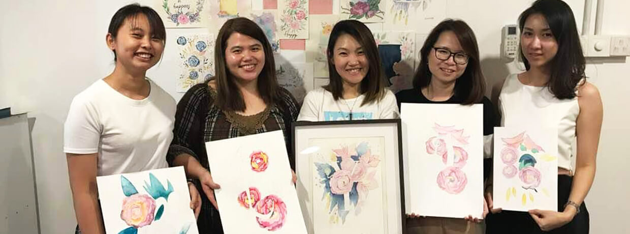 Floral Watercolor Malaysia | Short Class in KL PJ